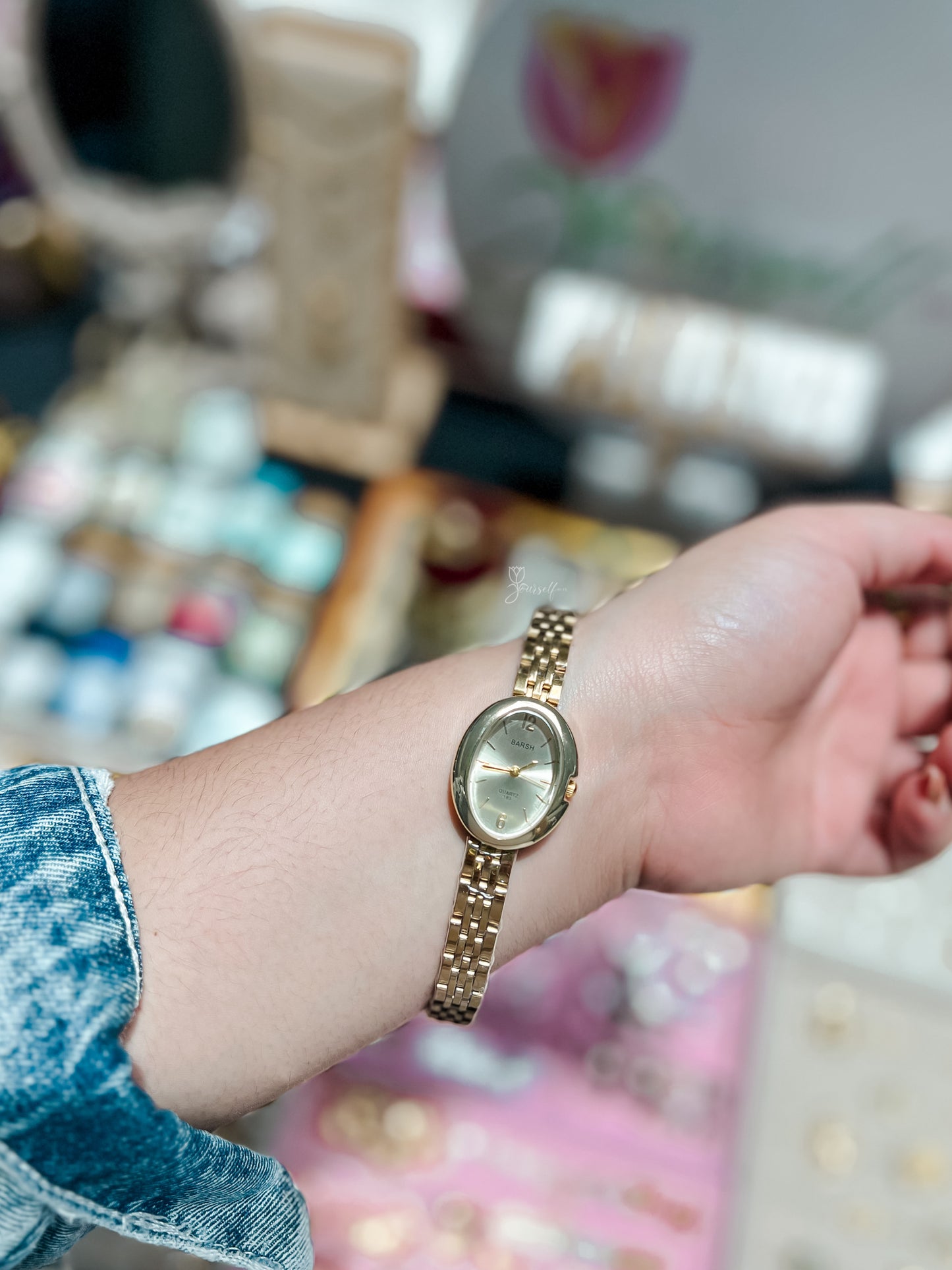Reloj Vintage BARSH Dorado