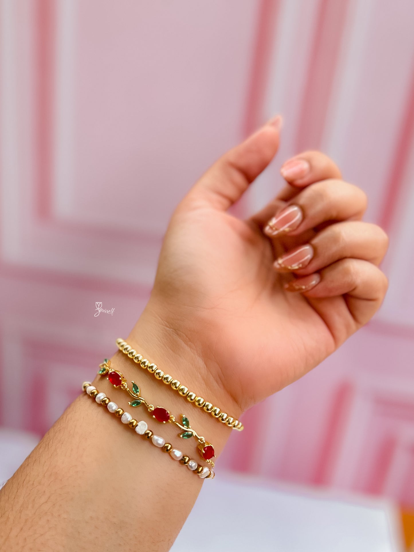 Pulsera Tulipán Roja Ajustable