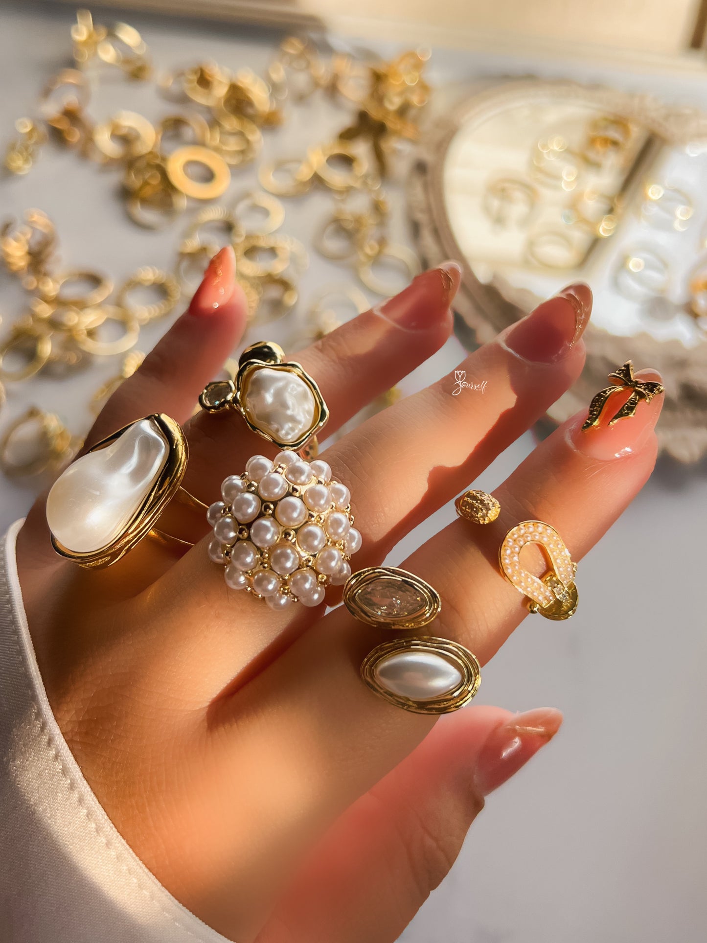 Anillos Perlas (Precio Unitario)